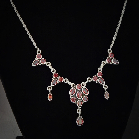 Nicky Butler 925 Sterling Silver Mozambique Garnet Designer NB Necklace NWT - Picture 6 of 12